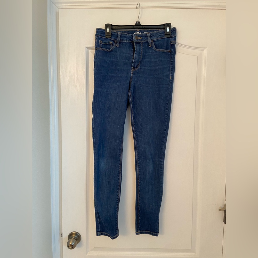 Old Navy Rockstar Super Skinny High Rise Secret Slim Pockets 10 Blue Jeans